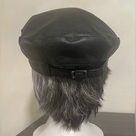 🏍️ Harley-Davidson Black Leather Hat NWOT - Picture 2 of 8